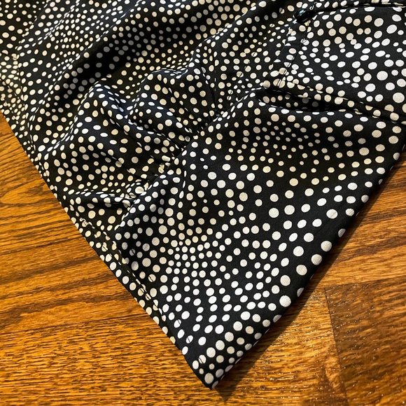 Milano Tiny Black/White Polka Dot Wrap Blouse - Size XL - Picture 6 of 9